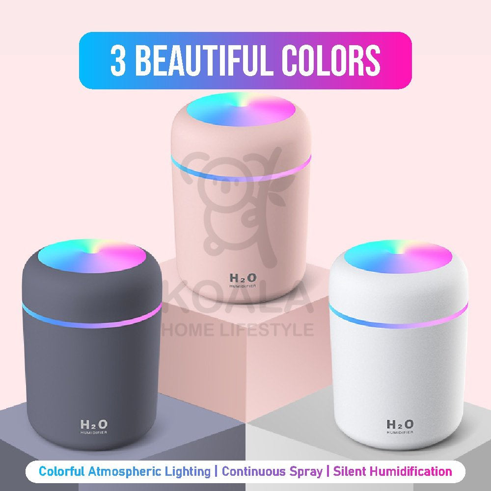 Koala Home Air Humidifier Diffuser Purifier Aromatherapy Car Humidifier 300ml LED Light Teacher's Day Gift