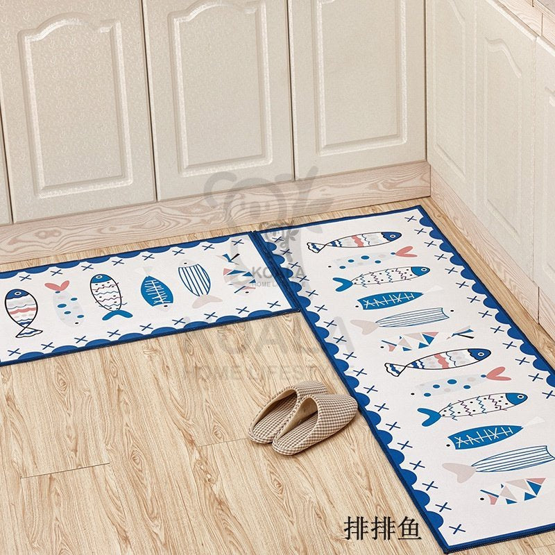 Koala Home Anti Slip Floor Mat Cartoon Geometric Nordic Carpet Bathroom/Living Room/ Kitchen/Door Mat