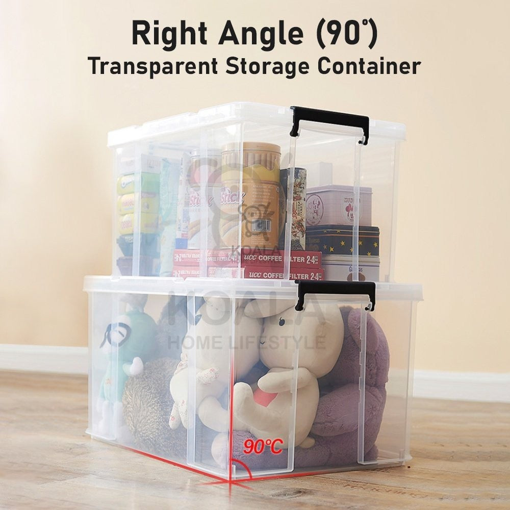 Koala Home Transparent Storage Box Organizer Stackable Container Waterproof with Wheels 15L/40L/55L/80L/105L