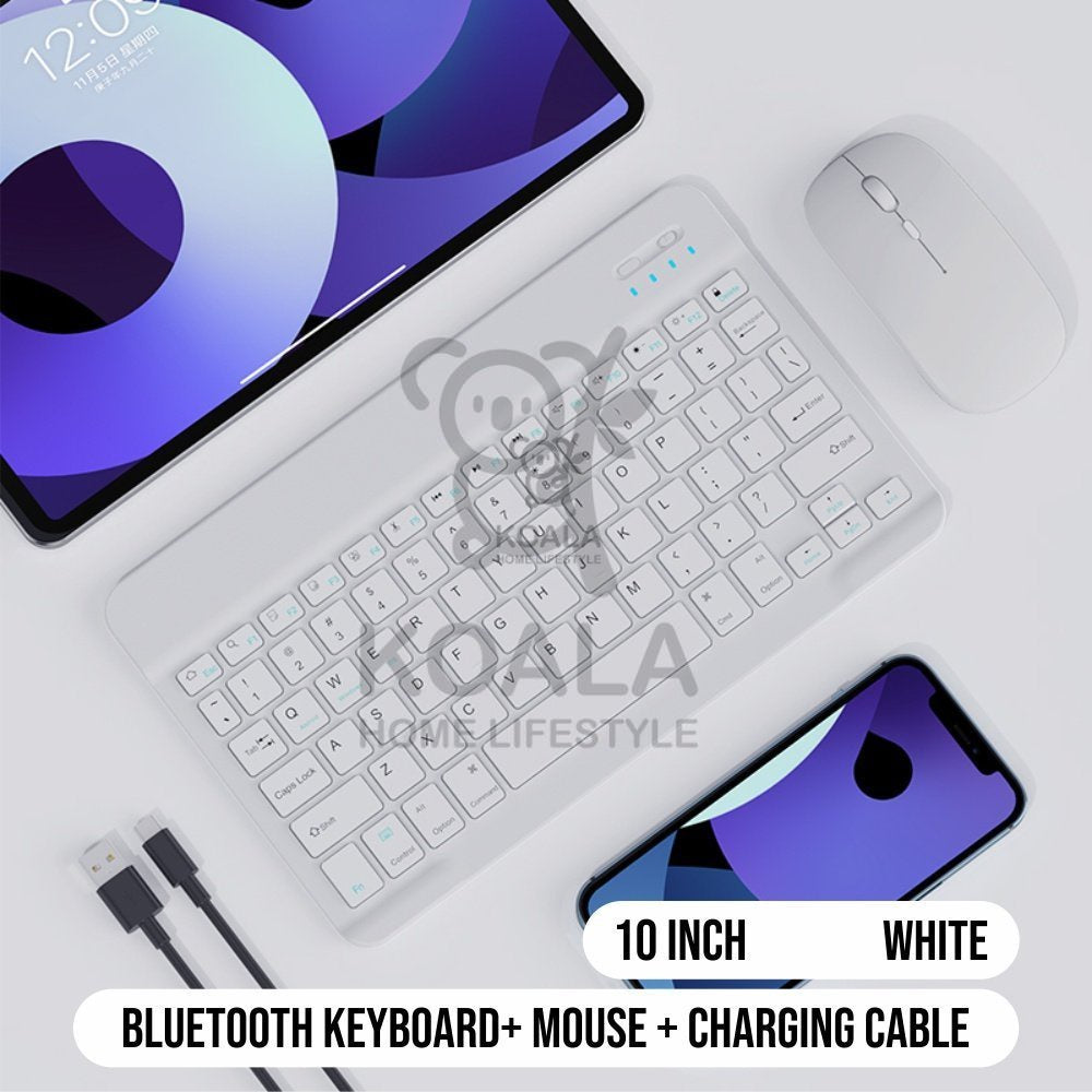 Koala Home Wireless Bluetooth Keyboard  Mouse Set mute Set Rechargeable Compatible with Phone/Tablet/iPad