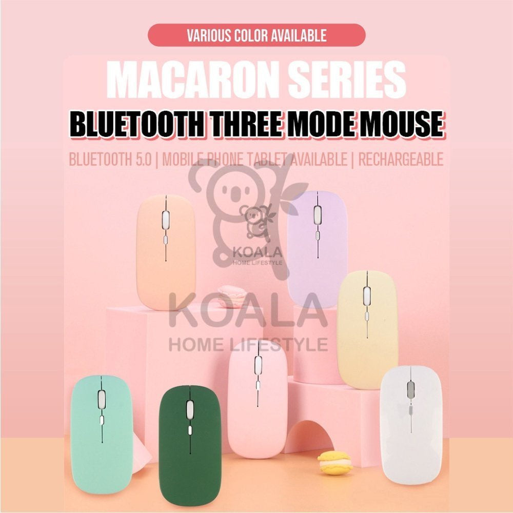 Koala Home Wireless Silent Mouse Bluetooth5.0/3.0  with 2.4GHz Macro dragon color Human body engineering  鼠标