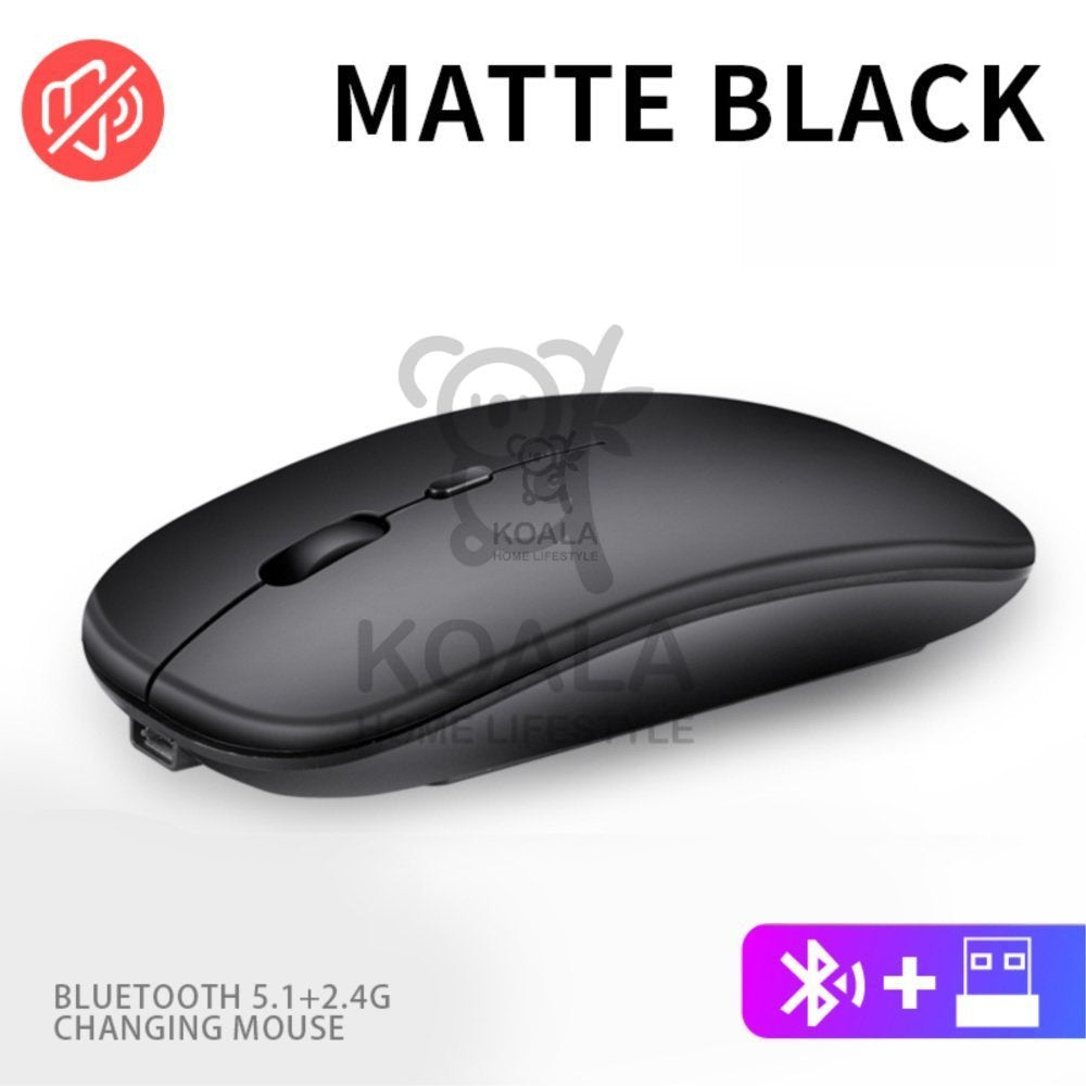 Koala Home Wireless Silent Mouse Bluetooth5.0/3.0  with 2.4GHz Macro dragon color Human body engineering  鼠标