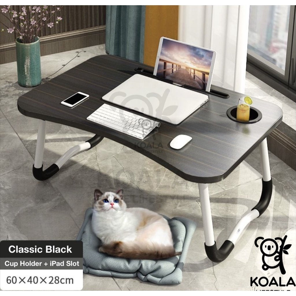 Koala Home Multi-purpose Foldable Laptop Table Lazy Table Bed Table with Tablet Holder for Work Study