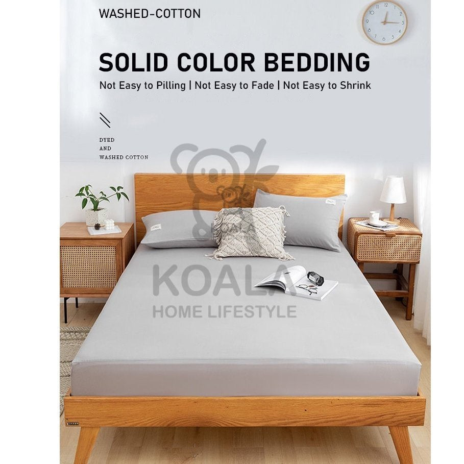 Koala Home Bedsheet/Bed Sheet/fitted sheet/Single/Super Single/Queen/King Size Bedsheet Mattress Protector