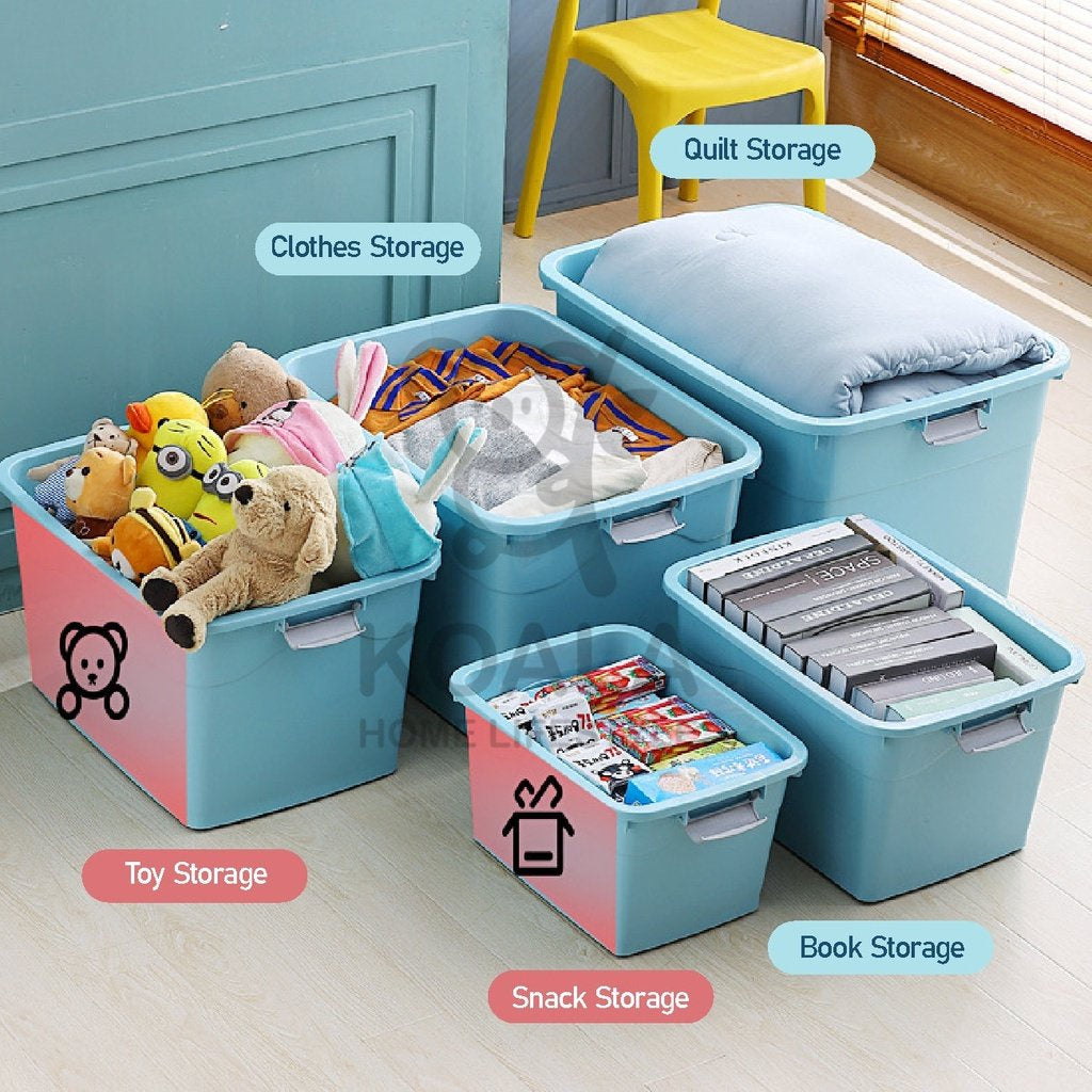 Koala Home Storage Box / Plastic Stackable Container Large Capacity with Wheels for Clothes Toys (8L - 107L)