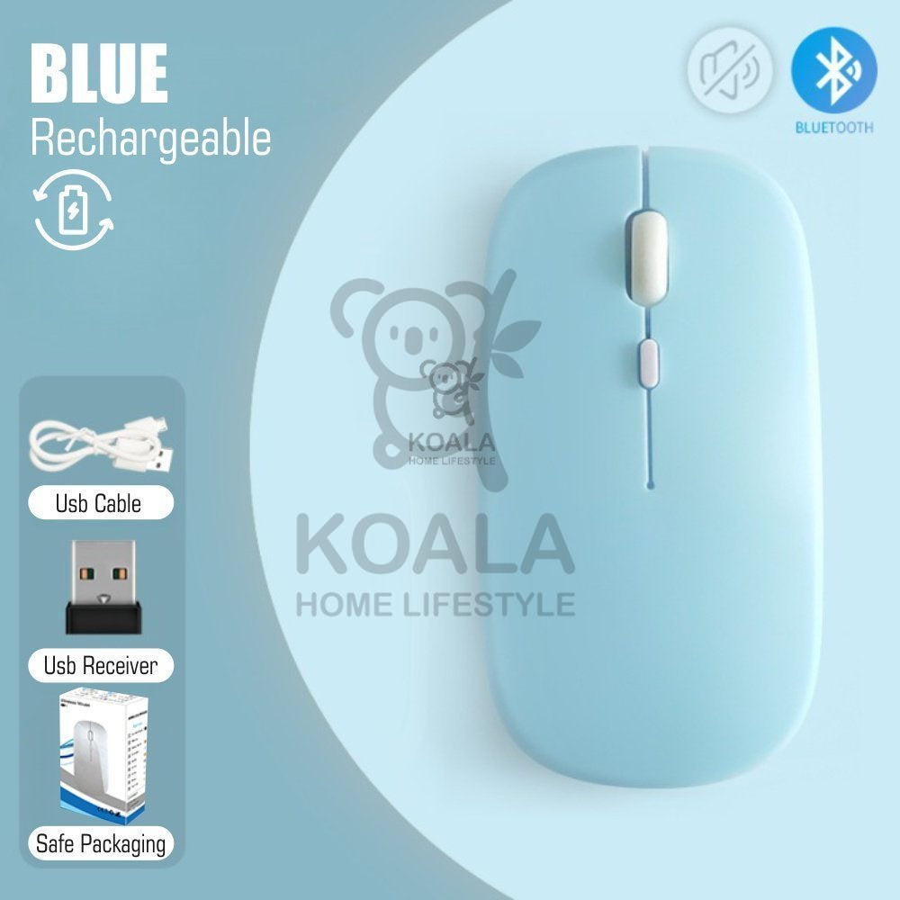 Koala Home Wireless Silent Mouse Bluetooth5.0/3.0  with 2.4GHz Macro dragon color Human body engineering  鼠标