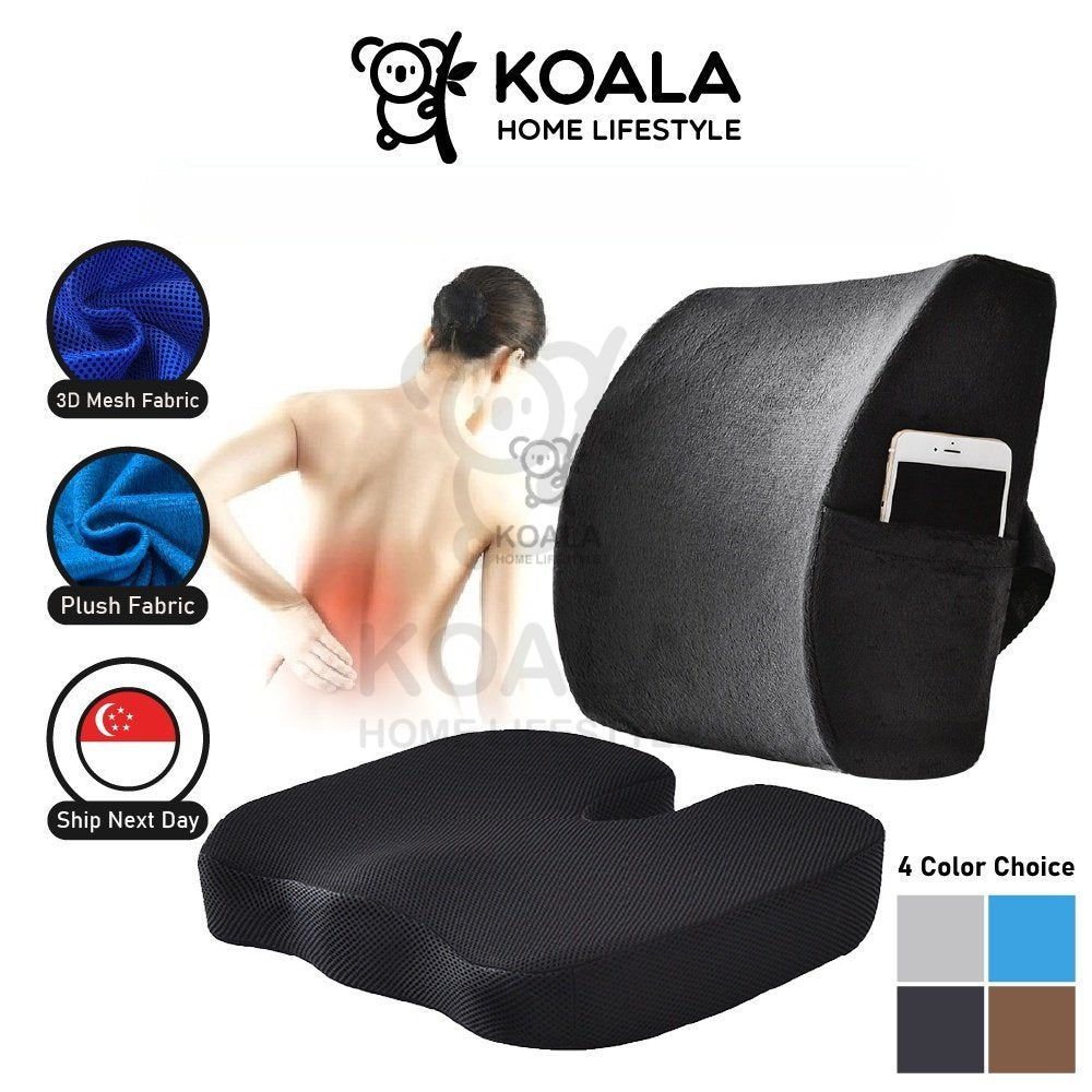 Koala Home Lumbar pillow/Seat Cushion / Lumbar Back Support/Memory Seat Cushion Gifts