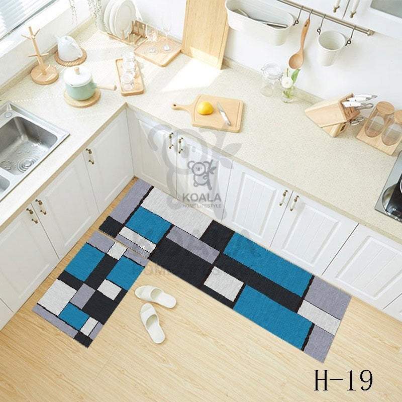 Koala Home Anti Slip Floor Mat Cartoon Geometric Nordic Carpet Bathroom/Living Room/ Kitchen/Door Mat