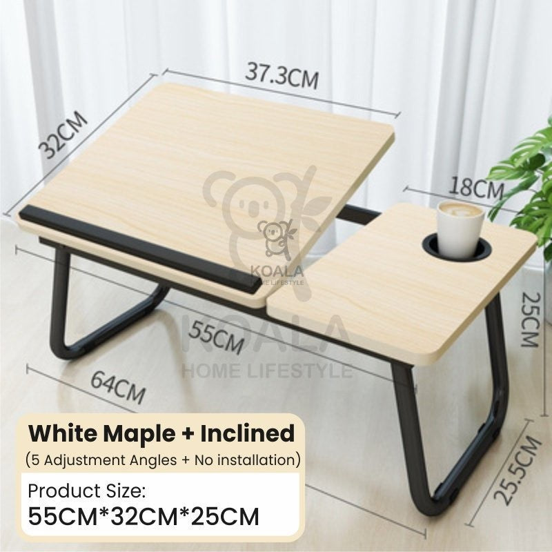 Koala Home Multi-purpose Foldable Laptop Table Lazy Table Bed Table with Tablet Holder for Work
