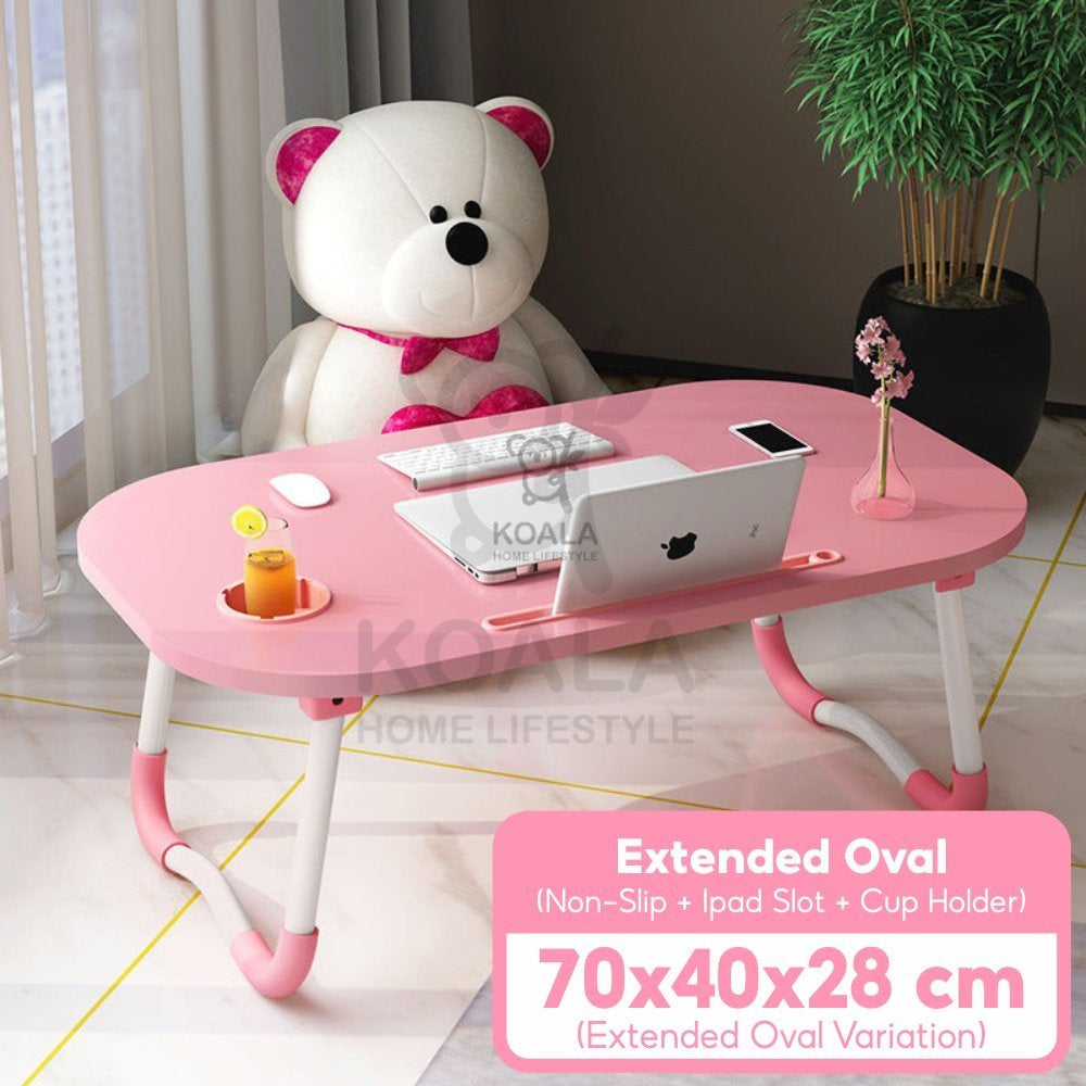 Koala Home Multi-purpose Foldable Laptop Table Lazy Table Bed Table with Tablet Holder for Work Study