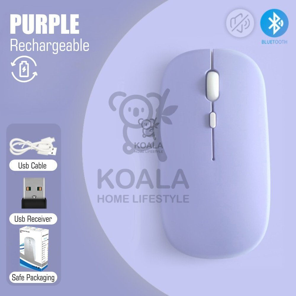 Koala Home Wireless Silent Mouse Bluetooth5.0/3.0  with 2.4GHz Macro dragon color Human body engineering  鼠标