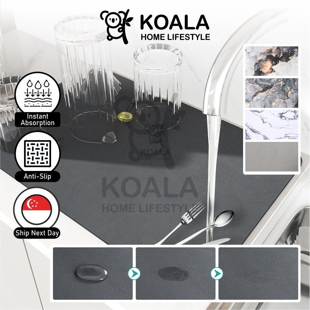 Koala Home Anti Slip Diatomite Absorbent Soft Table Mat Bathroom Mat/Floor Mat/Kitchen Mat Quick Dry