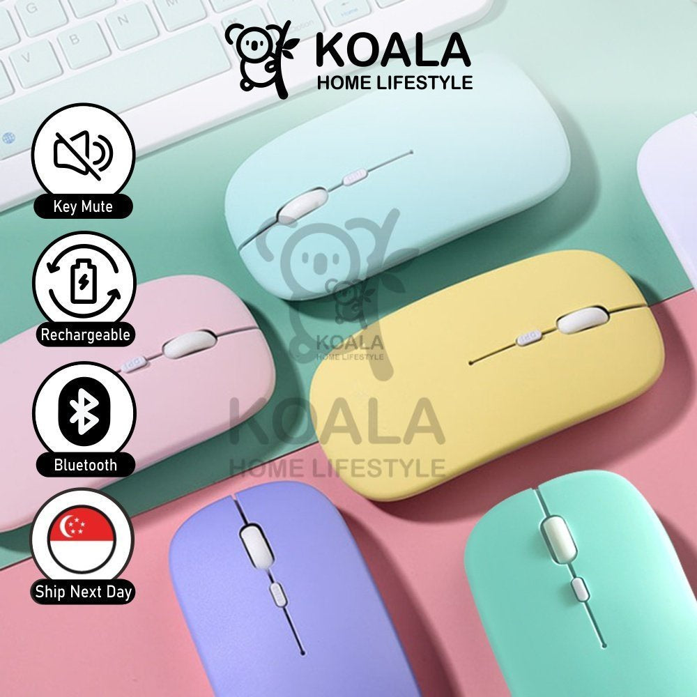 Koala Home Wireless Silent Mouse Bluetooth5.0/3.0  with 2.4GHz Macro dragon color Human body engineering  鼠标