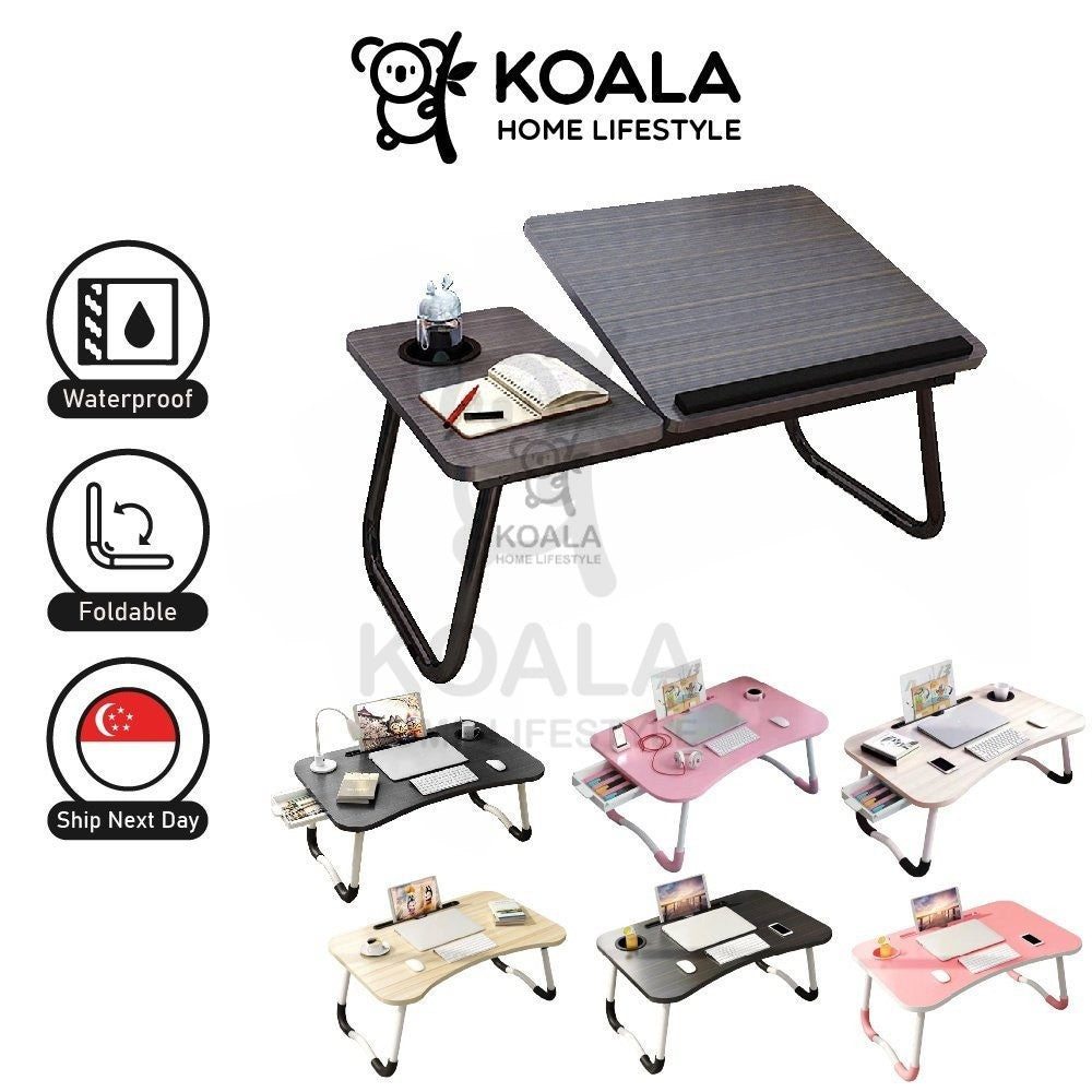 Koala Home Multi-purpose Foldable Laptop Table Lazy Table Bed Table with Tablet Holder for Work