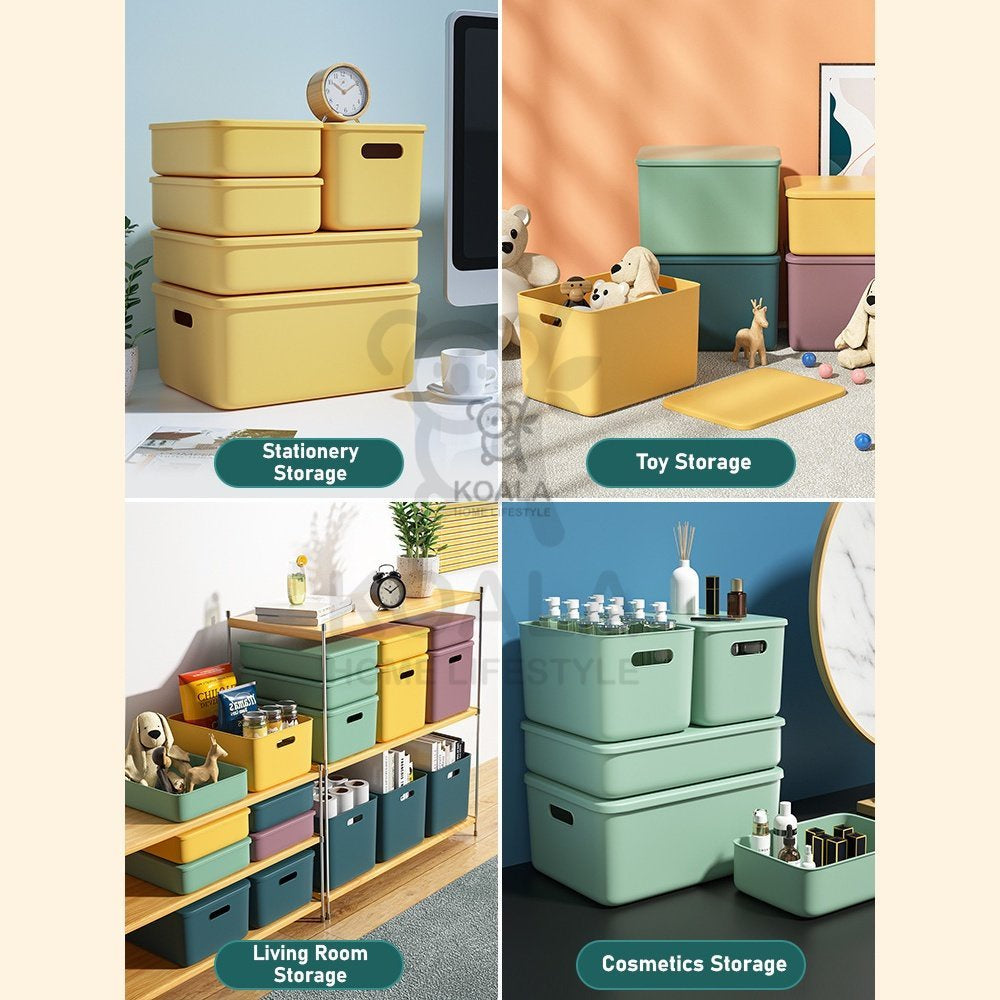 Koala Home Stackable Storage Box with lid/Large Storage Boxes/Cabinet organizer Organizer Quality Home收纳盒