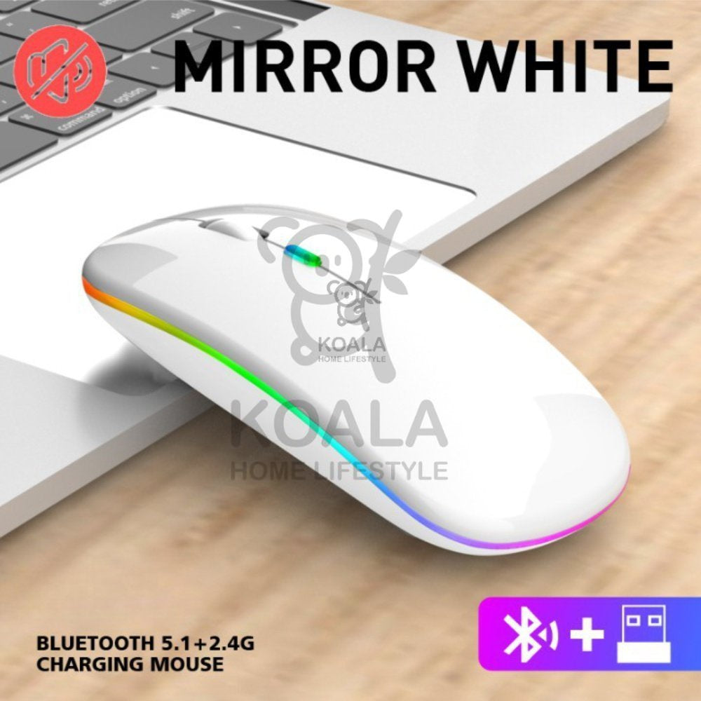 Koala Home Wireless Silent Mouse Bluetooth5.0/3.0  with 2.4GHz Macro dragon color Human body engineering  鼠标