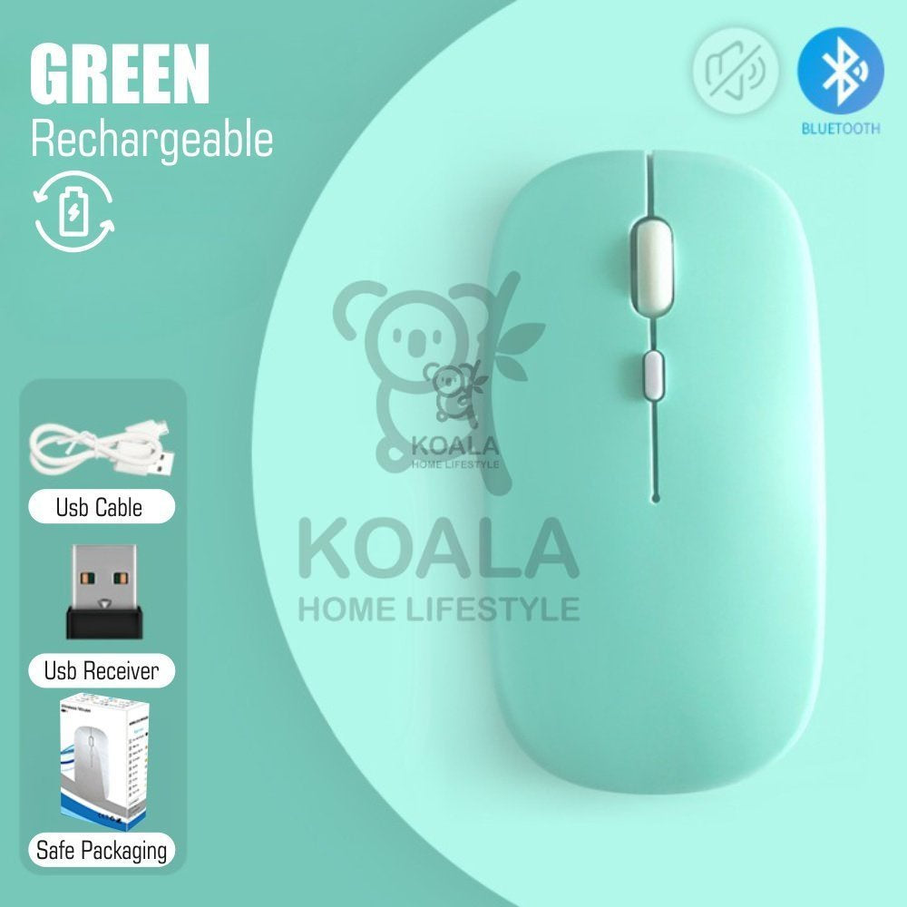 Koala Home Wireless Silent Mouse Bluetooth5.0/3.0  with 2.4GHz Macro dragon color Human body engineering  鼠标