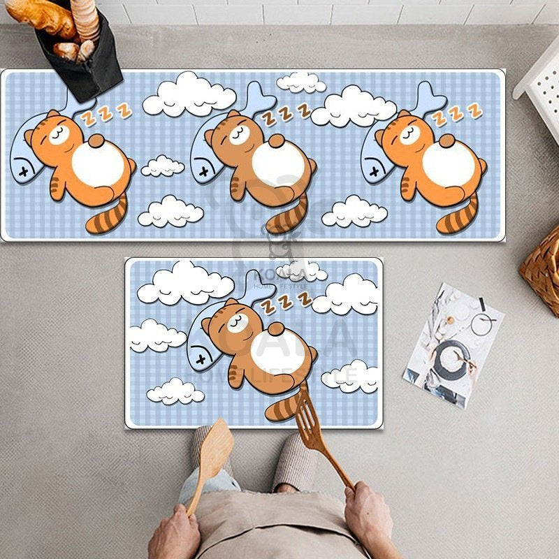 Koala Home Anti Slip Floor Mat Cartoon Geometric Nordic Carpet Bathroom/Living Room/ Kitchen/Door Mat