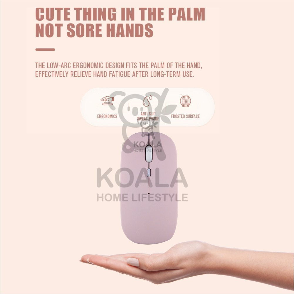 Koala Home Wireless Silent Mouse Bluetooth5.0/3.0  with 2.4GHz Macro dragon color Human body engineering  鼠标