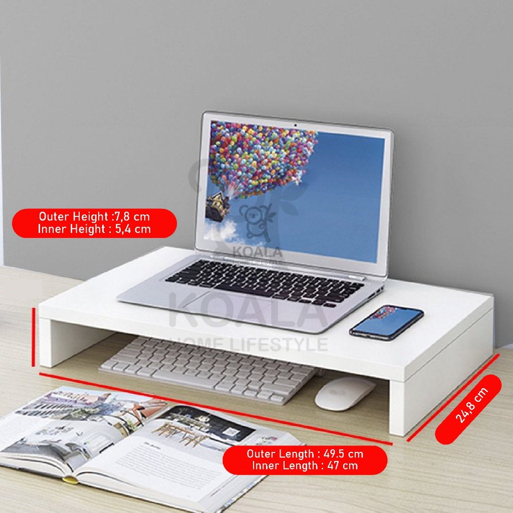 Koala Home Wooden Monitor Riser Stand/Ergonomic Laptop Stand/Desk Organizer Keyboard Storage