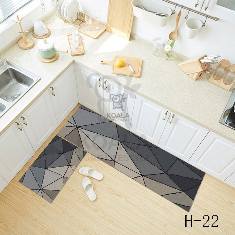 Koala Home Anti Slip Floor Mat Cartoon Geometric Nordic Carpet Bathroom/Living Room/ Kitchen/Door Mat