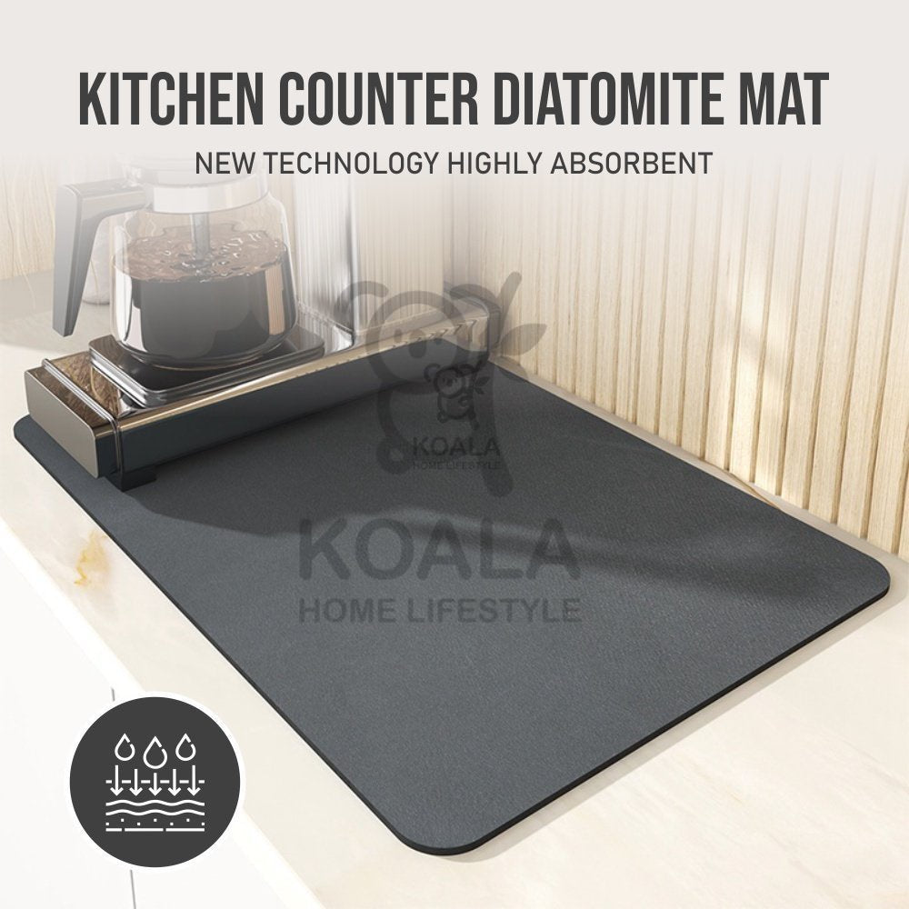 Koala Home Anti Slip Diatomite Absorbent Soft Table Mat Bathroom Mat/Floor Mat/Kitchen Mat Quick Dry