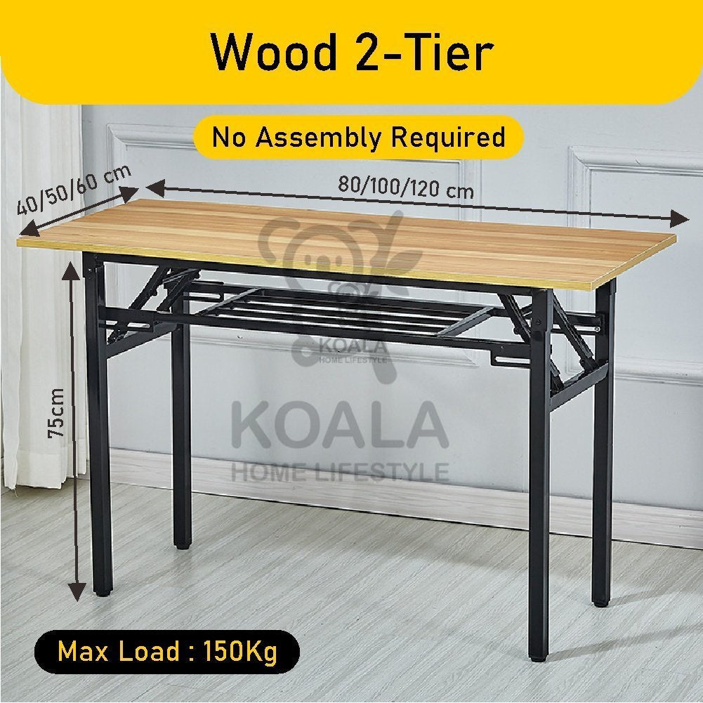 Koala Home Foldable Table Folding table Computer Table Study Tables Long Desk Training Table Free installation