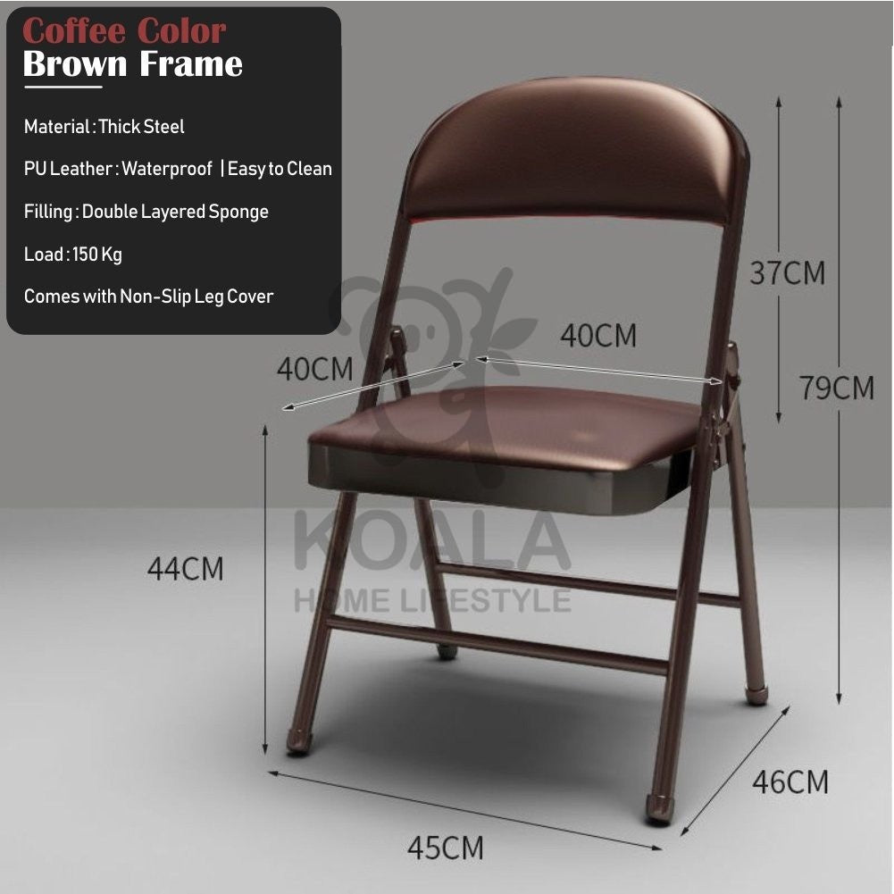 Koala Home Foldable Chair Waterproof Seat Portable Folding Chair