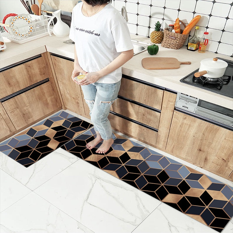 Koala Home Anti Slip Floor Mat Cartoon Geometric Nordic Carpet Bathroom/Living Room/ Kitchen/Door Mat