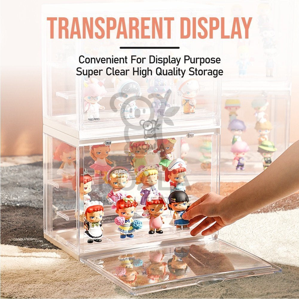 Koala Home Blind Box Figurine Popmart Display Cabinet Storage box Organizer in Transparent acrylic fit 12-16pcs