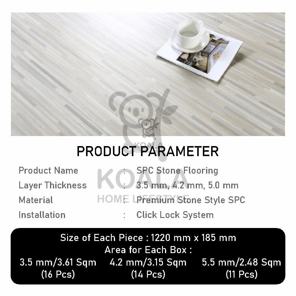 Koala Home SPC Flooring Wood Stone Floor Premium Strong Easy Click Lock Water Anti slip Resistant