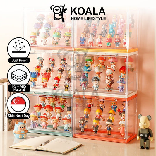 Koala Home Blind Box Figurine Popmart Display Cabinet Storage box Organizer in Transparent acrylic fit 12-16pcs