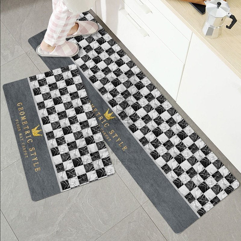 Koala Home Anti Slip Floor Mat Cartoon Geometric Nordic Carpet Bathroom/Living Room/ Kitchen/Door Mat