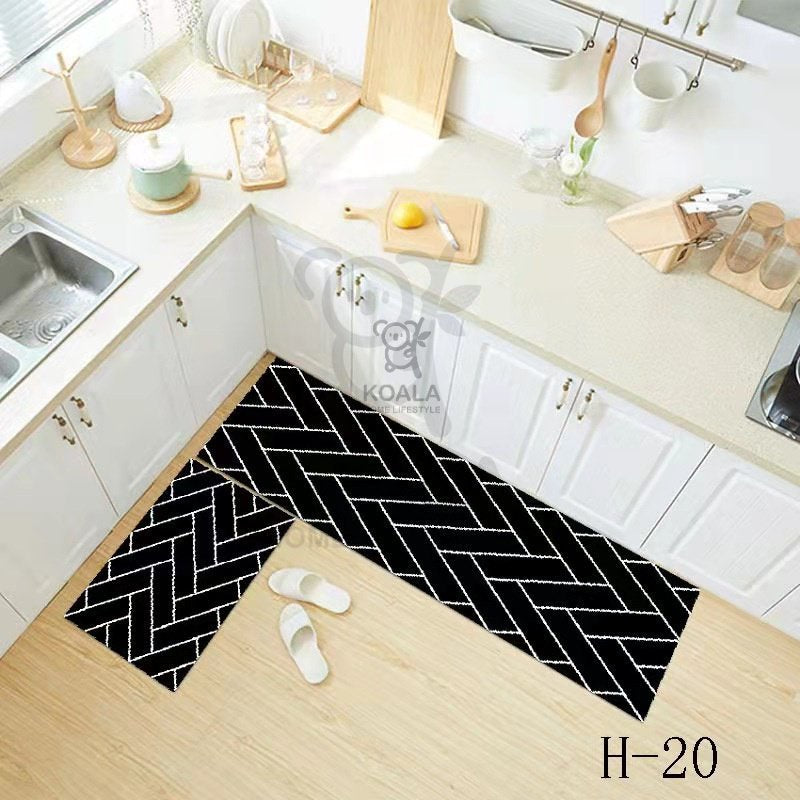 Koala Home Anti Slip Floor Mat Cartoon Geometric Nordic Carpet Bathroom/Living Room/ Kitchen/Door Mat