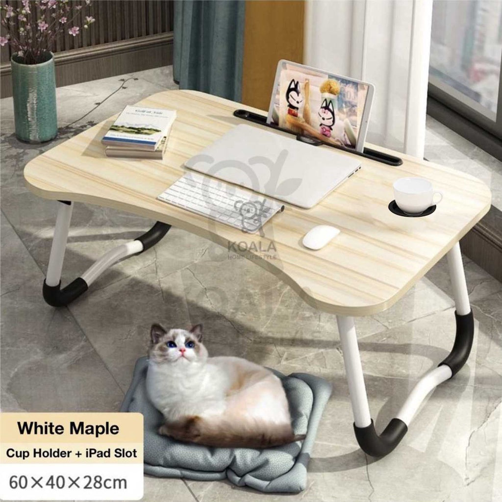 Koala Home Multi-purpose Foldable Laptop Table Lazy Table Bed Table with Tablet Holder for Work Study