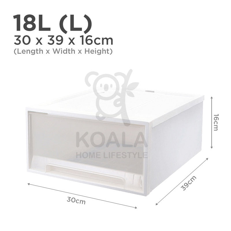 Koala Home Storage Drawers Box Stackable Storage Chest Drawers Box Transparent Plastic Organizer / Container