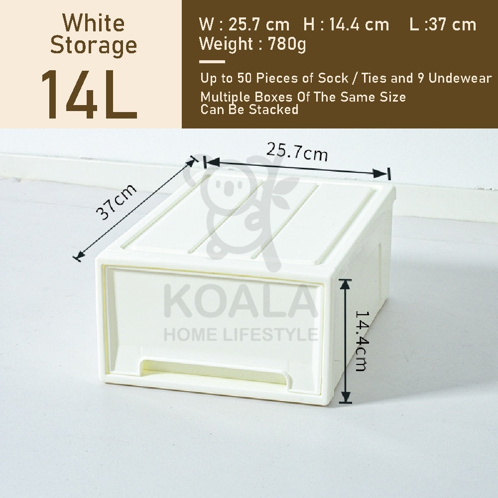 Koala Home Storage Drawers Box Stackable Storage Chest Drawers Box Transparent Plastic Organizer / Container