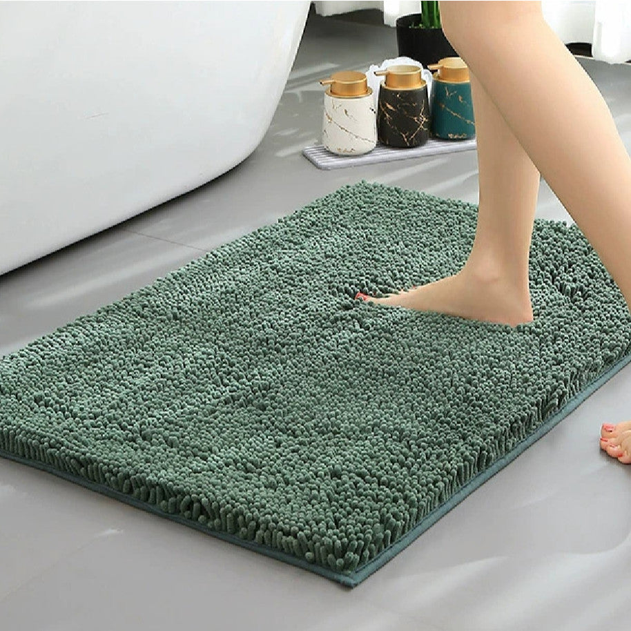 Koala Home Solid Color TPR Chenille Non-Slip Absorbent Bathroom Rug/Floor Mat/Carpet/ Kitchen Mat