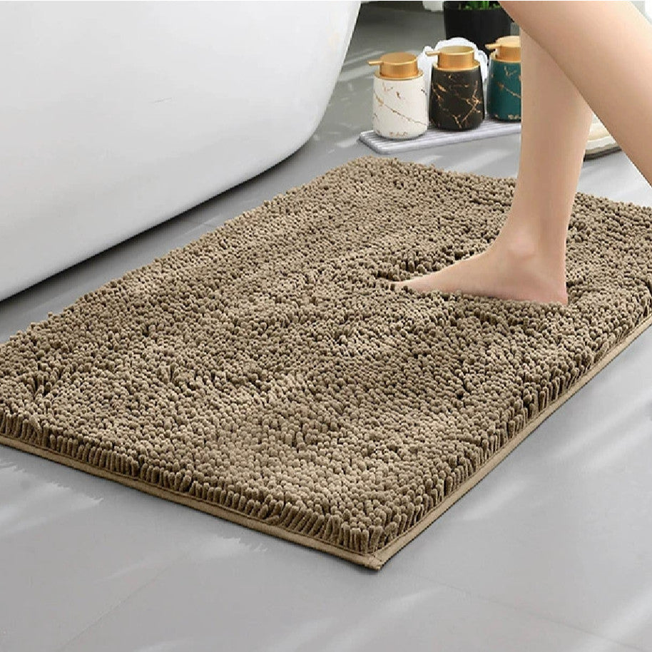 Koala Home Solid Color TPR Chenille Non-Slip Absorbent Bathroom Rug/Floor Mat/Carpet/ Kitchen Mat