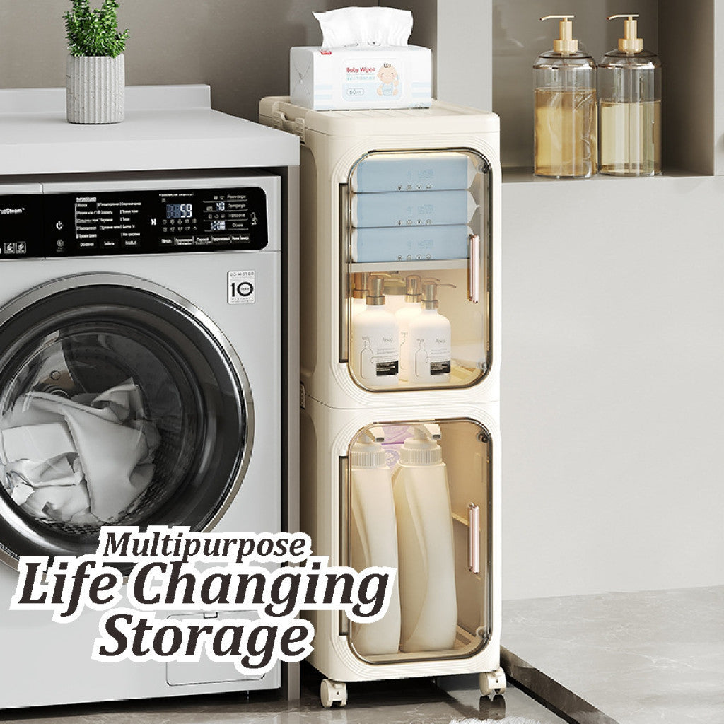 Koala Home  Slim Cabinet/kitchen cabinet / Plastic Storage Drawers / kitchen Organizer Shelf Rack