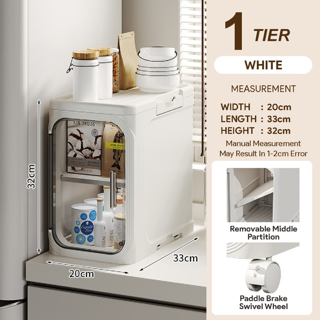 Koala Home Slim Cabinet/kitchen cabinet / Plastic Storage Drawers / kitchen Organizer Shelf Rack