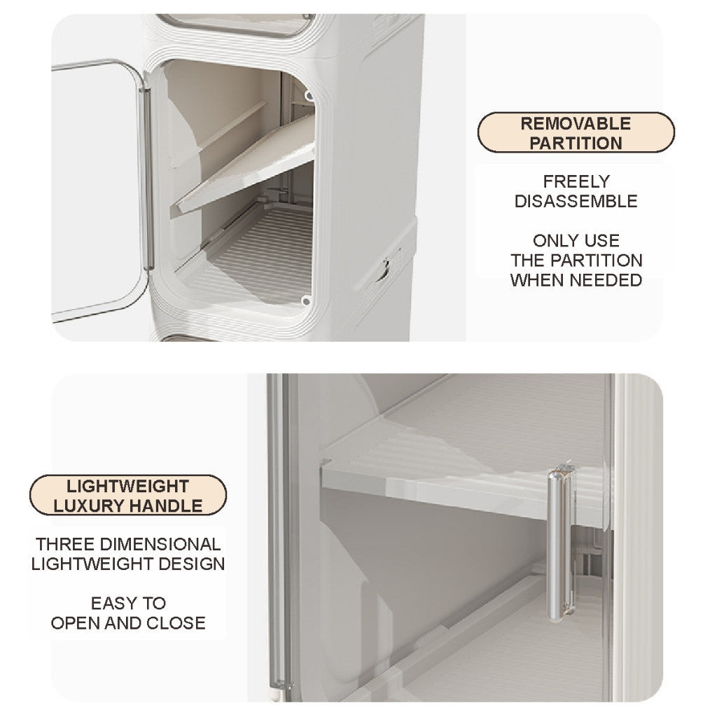 Koala Home  Slim Cabinet/kitchen cabinet / Plastic Storage Drawers / kitchen Organizer Shelf Rack