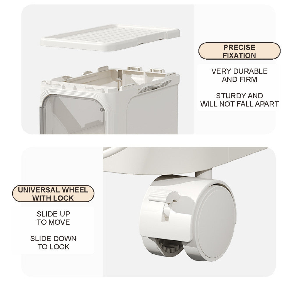Koala Home  Slim Cabinet/kitchen cabinet / Plastic Storage Drawers / kitchen Organizer Shelf Rack
