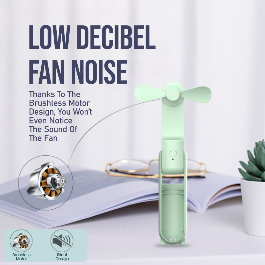 Koala Home Handheld Fan Portable Pocket Fan Folding Mini Fan USB Rechargeable Table Desk Small Fans