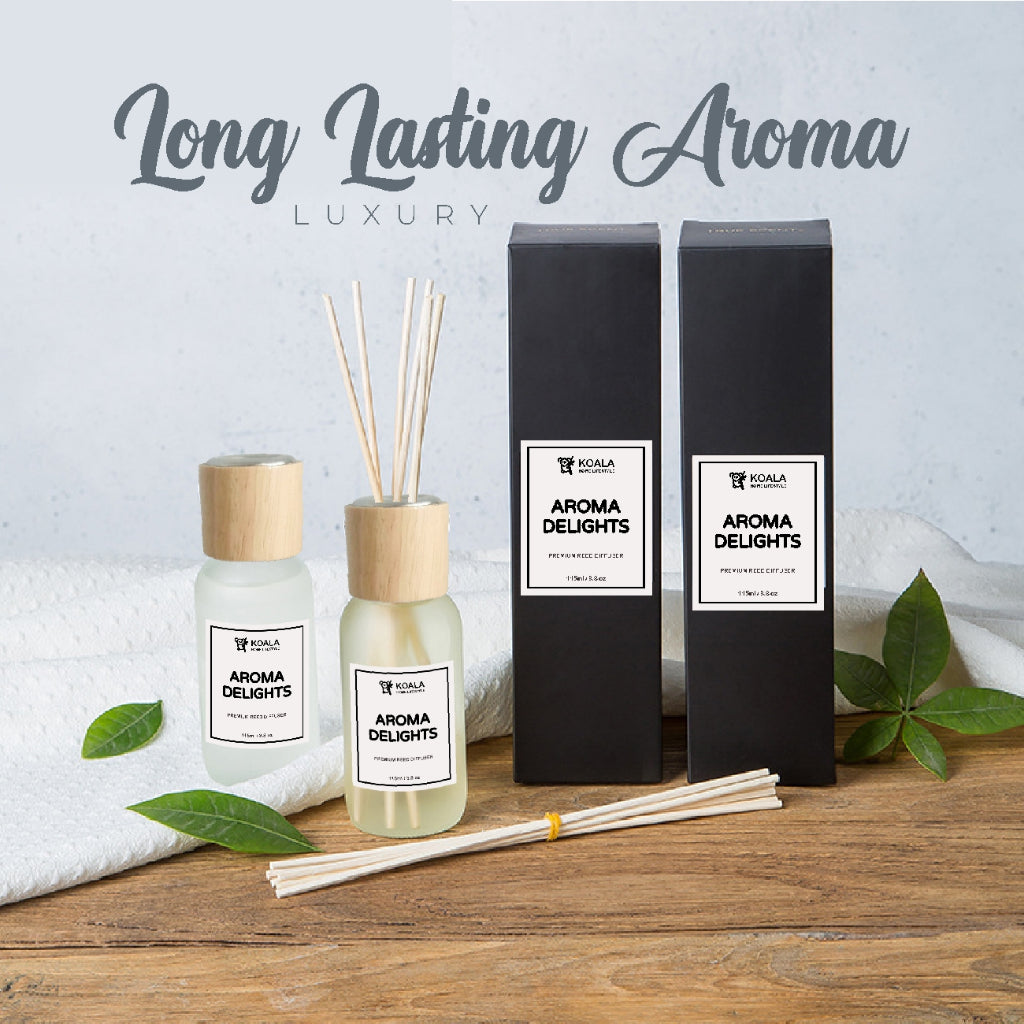 Koala Home Aromatherapy Essential Oil Aroma Reed Diffuser Air Freshener Hotel Scents 115ml Gifts