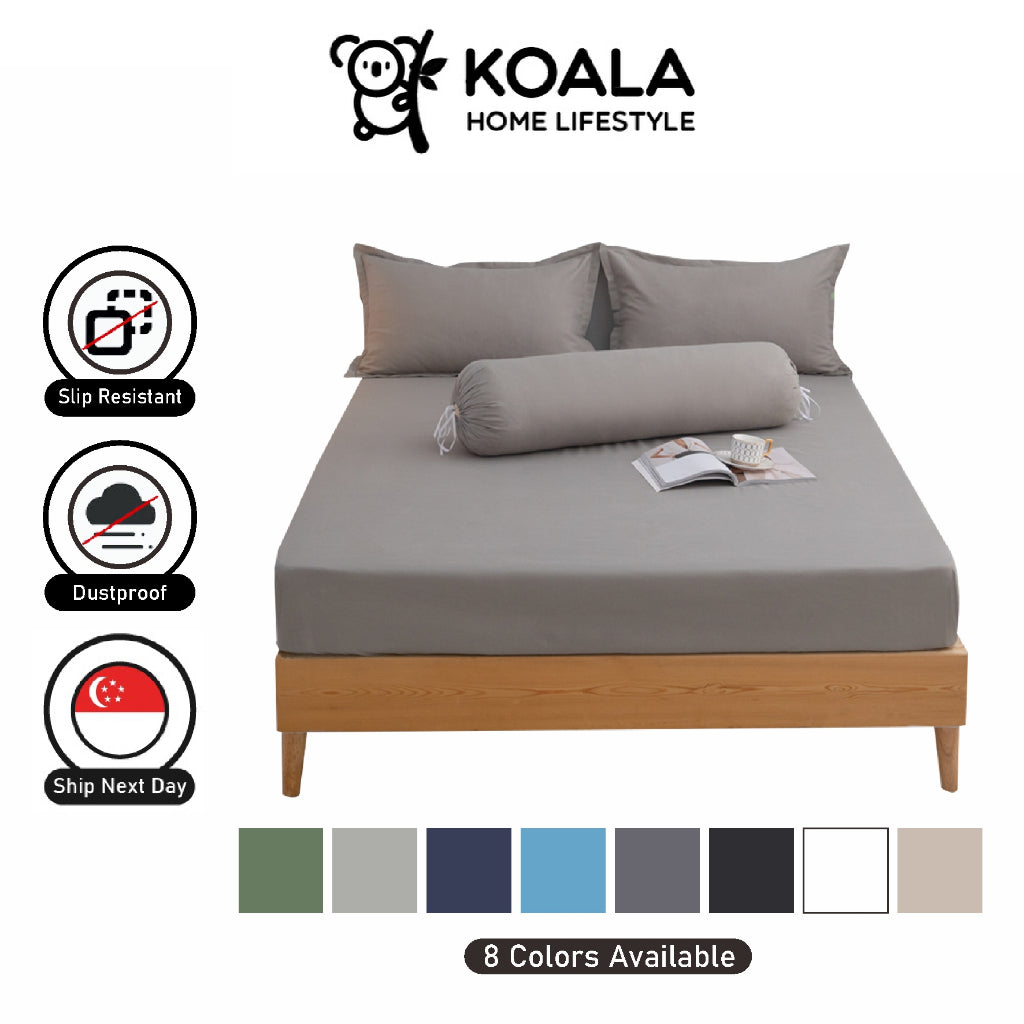 Koala Home Bedsheet/Bed Sheet/fitted sheet/Single/Super Single/Queen/King Size Bedsheet Mattress Protector