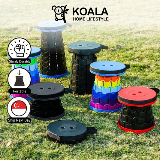 Koala Home Foldable Chair Telescopic Stools Portable Stool Collapsing Chairs Adjustable Camping Outdoor