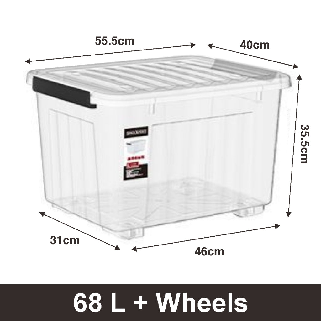 Koala Home Transparent Storage Box Organizer Stackable Container Waterproof 15L/40L/55L/80L/105L