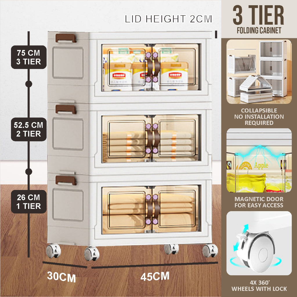 Koala Home Foldable Cabinet Drawer Chest Stackable Storage Drawer Cabinet Wardrobe Home Organizer Folding Storage Box