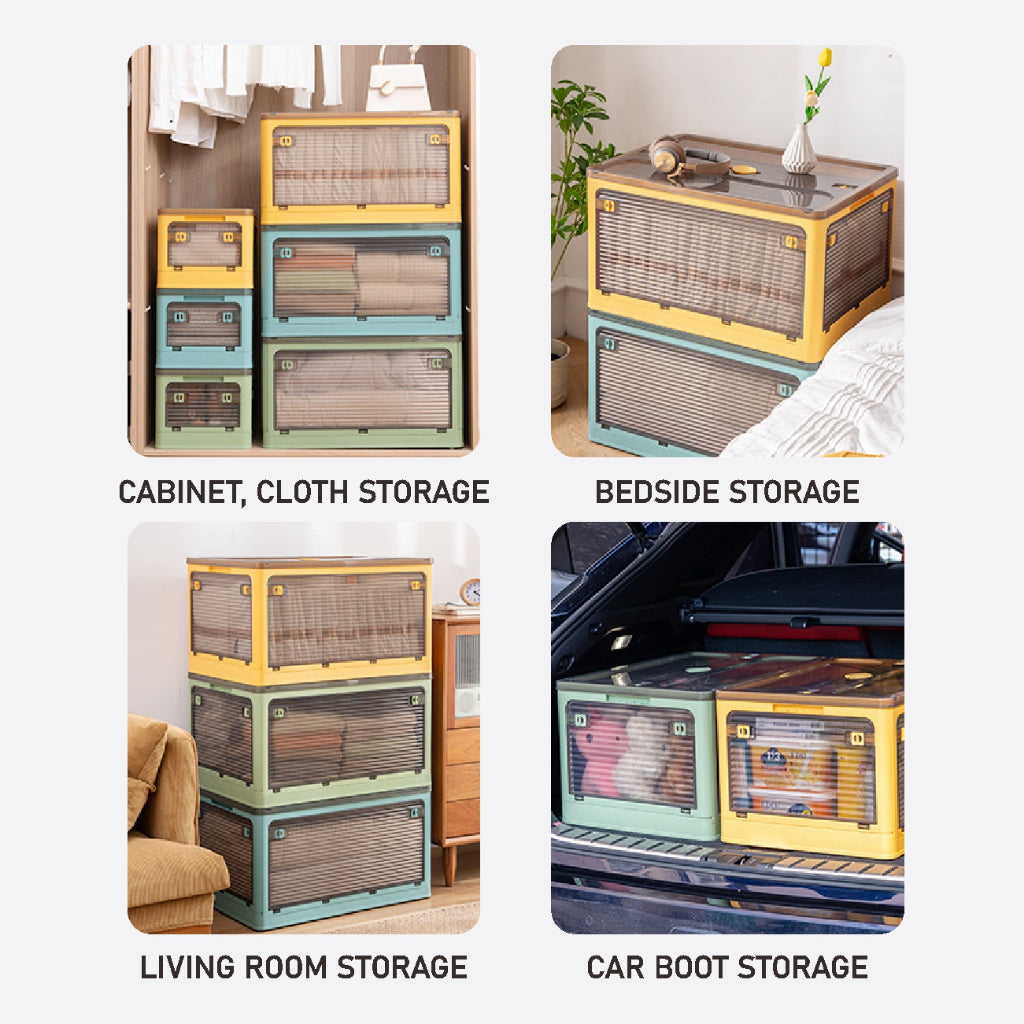 Koala Home Transparent Foldable Storage Stackable Box Drawer Home Cabinet Wardrobe Storage Toy Clothing Organizer Boxe